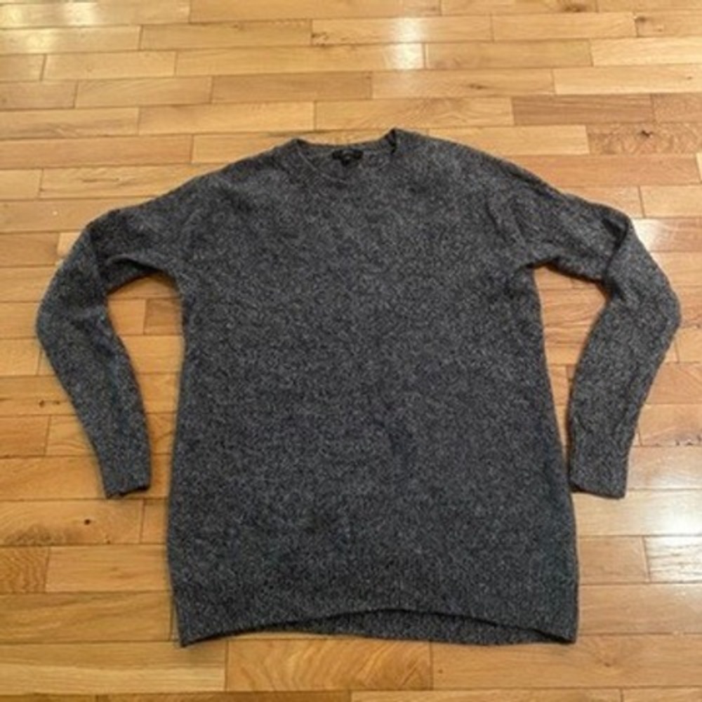 J.Crew Womens Small Gray 100% Merino Wool Crewneck Pullover Sweater Marl Knit